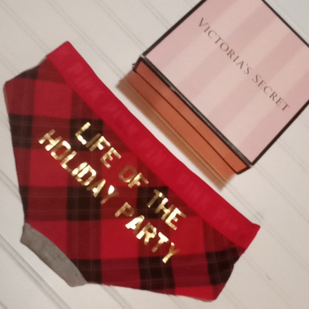 Victoria's Secret Xmas Plaid Bikini Panty…
